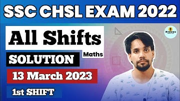 13 March 1st Shift SSC CHSL 2022 Solution | SSC CHSL 2022 SOLUTION #chsl #solution