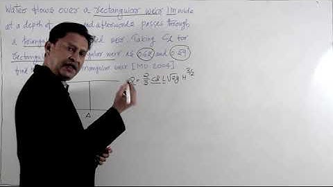 Fluid Mechanics: Measurement of Discharge-Triangular Notch Numericals Lec 15