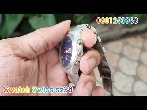 Video Đồng Hồ Thụy Sĩ Swatch Swiss sz39 6kim mặt xanh tay 17... - youtube