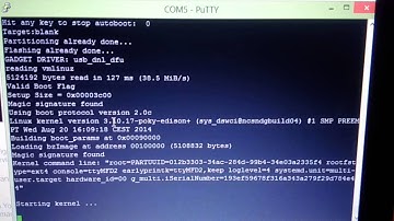 Intel Edison booting factory Yocto Linux 1.6