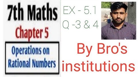 Class 7 | Maths RD Sharma | Ch-5 | Ex- 5.1 | Q - 3 & 4 all parts |
