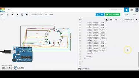 led control using switch/case in arduino | simulation