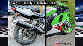 Kawasaki ZX-7R P5 Rescue. Discovered in a shed after sitting for 12 years! (Pics at the end of film)
