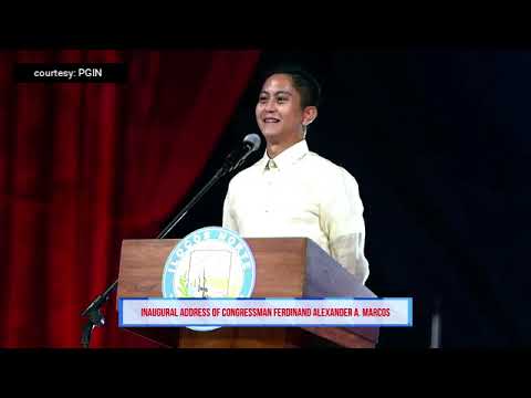 Congressman-elect Sandro Marcos, pormal nang nanumpa sa Ilocos Norte Centennial Arena sa Laoag City.