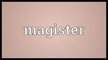 Quali parole italiane si ricollegano al termine Magister?
