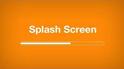Loading progress Java Splash Screen.