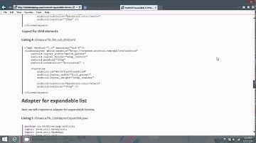 Android Expandable ListView Tutorial