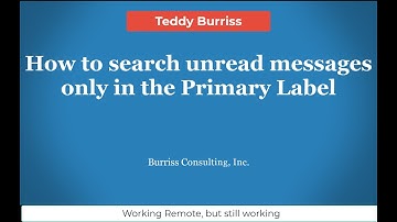 How to search for Unread Gmail Messages only Under the Primary Label - #shorts