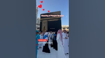 Cleaning of Maqam Ibrahim ❤️ #makkah #kaaba #umrah #hajj #ytshorts #shorts #travel #yt #viralshorts