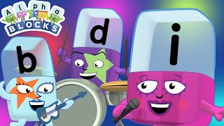 Video thumbnail of "The Alphabet Song | Learn to Read | @officialalphablocks"