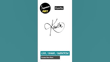 Kavita Name Signature Style | Kavita Unique Signature | S Letter Style Signature