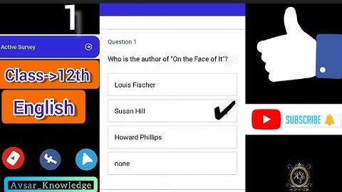 Class 12th English Active survey on avsar app all answers in this video #avsarknowledge #avsarapp