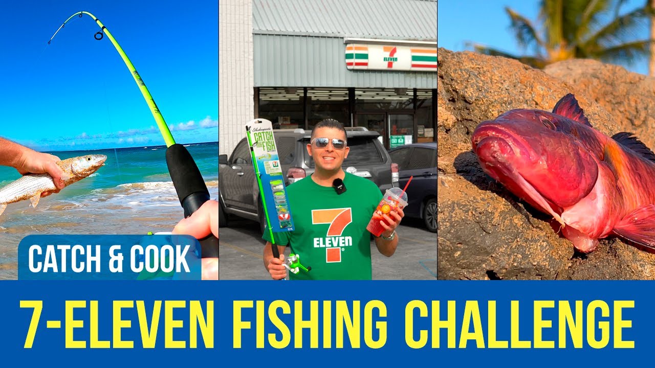 HAWAII 7-ELEVEN FISHING GEAR – Smoke Machine, Lemon Gadget, Catch & Cook // Fishing Underwater 4K