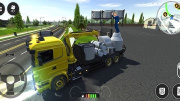 BIG CRANETRUCK TRANSPORTING VENTILATION SYSTEM - Drive Simulator 2 Job Sim - GamePlay [iOS]