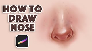 Draw Realistic Nose in Procreate | Procreate Tutorial for Beginners