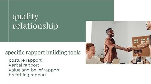 what is Rapport    NLP way