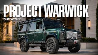Project Warwick Restored British Racing Green Defender 110