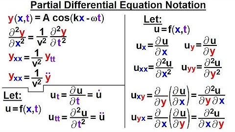 Math: Partial Differential Eqn. - Ch.1: Introduction (3 of 42) Partial Differential Eqn Notation