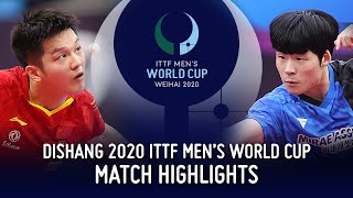 Fan Zhendong vs Jang Woojin | 2020 ITTF Men's World Cup Highlights (1/2)