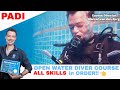 PADI Open Water Diver Course Video 🤿 ALL Skills in Order • Scuba Diving Tips