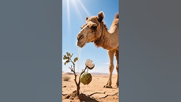 Camel saved the sugar apple tree from drying up by watering it 😭 #shorts #ai #save #tree #camel