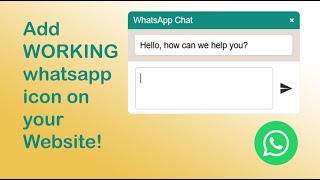 How to add floating whatsapp icon on html website|| floating-wpp.js