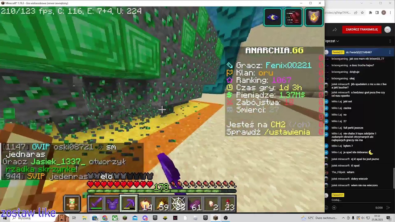 Gramy w minecraft anarchia gg boxpvp youtube