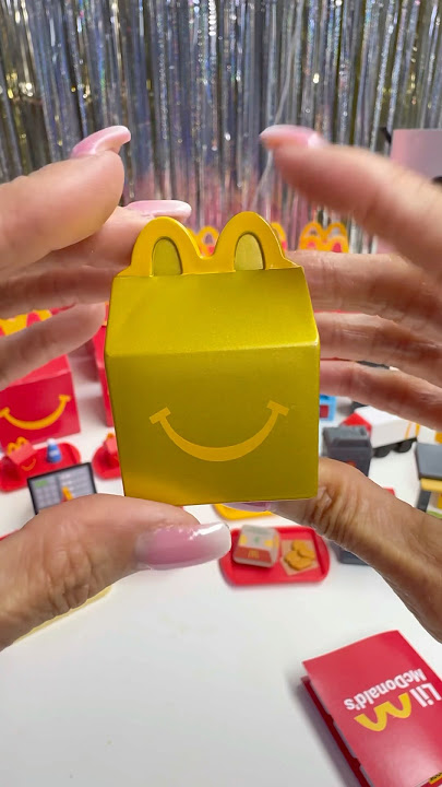 Last 3 Lil McDonalds Happy Meal Boxes!💛♥️ #lilmcdonalds #goldhappymeal #mini #mcdonalds #happymeal