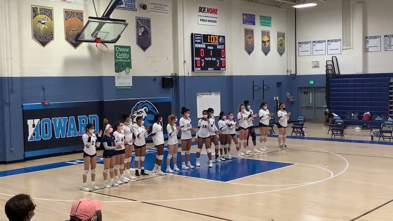 Player introductions Reservoir/Howard volleyball Howard County final 04/15/21