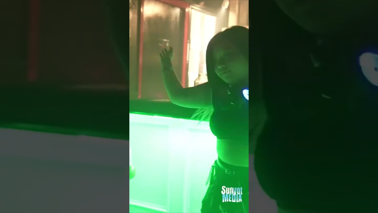 Cosplayer in Deep Ellum TX dances to Anime girl music at rave 