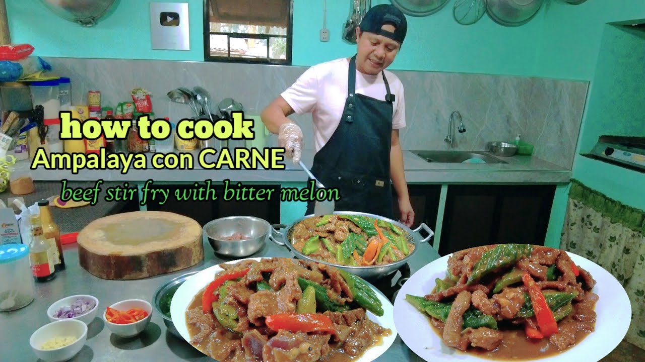 My Simple version of AMPALAYA con CARNE | Beef stir fry with bitter melon | Lutong Pinoy