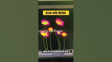 Draw with WebGL Flowers #tutorials #coding #shorts
