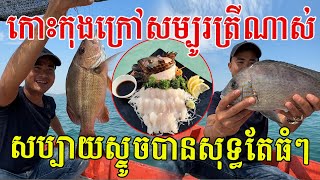 កោះកុងក្រៅសម្បូរត្រីណាស់ សប្បាយស្ទូច បានសុទ្ធតែធំៗ មានពេលទំនេរបបួលគ្នាមកសាកថ្មម្តងទៅ