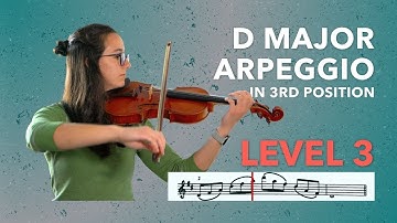 D Major Arpeggio - 2 Octaves | Violin | Level 3