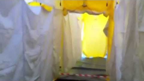 Inside a Mass Decontamination Tent