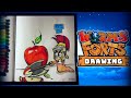Worm Forts Drawing | Using Tons of Markers! 🪱🔥