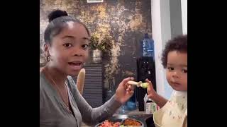This clip of Skai Jackson is going viral after fans noticed the adorable way her son kept taking