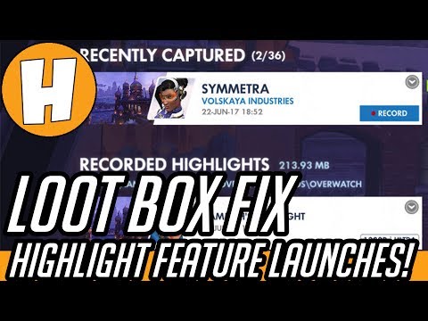 Overwatch News - FIX for Loot Box Duplicates, HIGHLIGHTS Recording Launches! | Hammeh