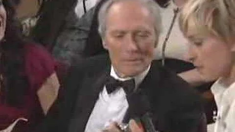 Oscar Host Ellen DeGeneres with Clint Eastwood