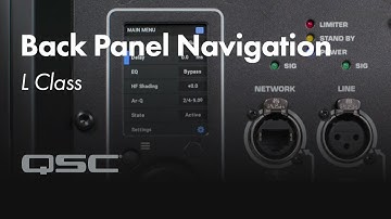 QSC L Class: Back Panel Navigation