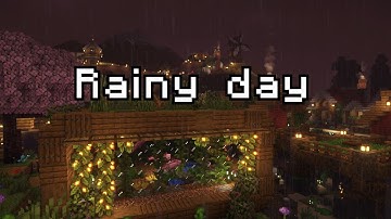 🎧Minecraft Music with Rain for 10 Hours | Sleep, Study, & Relax