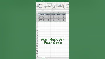 How to Set Print Area in Excel
