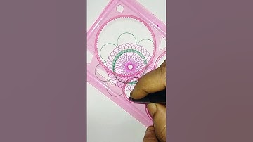Easy Mandala Design with Spirograph 🥰 Satisfying Drawing #shorts #short #spirograph