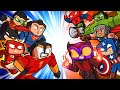 Marvel vs DC - SUPERHERO MAP WARS! (Minecraft)