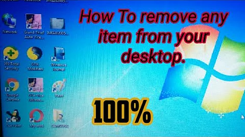 How to remove any item from your desktop without deleting.