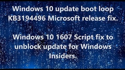 How To Fix Update Windows 10 Update stuck at 0% Update failed to install update error  KB3194496
