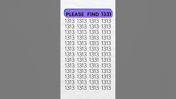Can you find 1313 #maths #braintestsolution #game #quiz #brainmasti #puzzle #education #puzzlegame