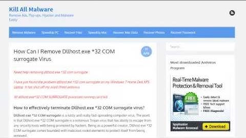How Can I Remove Dllhost.exe *32.COM surrogate Virus