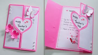 Happy Teacher's Day Card  How To Make Teacher's Day Card/ Handmade Teacher's Day Card/ Paper Crafts
