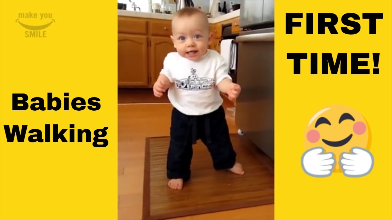 Cute and Funny Babies Walking for the First Time YouTube